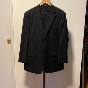 Men’s Black Pinstriped 3-Piece Suit
